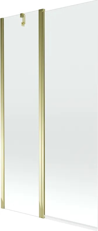 Mexen Flip parafuso de banheira de 2 painéis 100 x 150 cm, transparente, dourado - 894-100-101-50-00