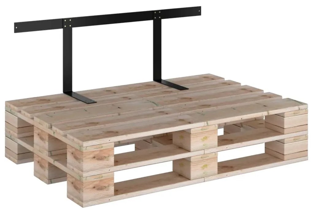 Encosto para sofá de paletes 110 cm ferro preto
