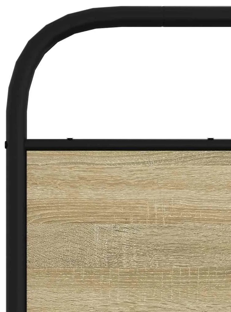 Cabeceira de cama 140 cm derivados madeira/aço carvalho sonoma