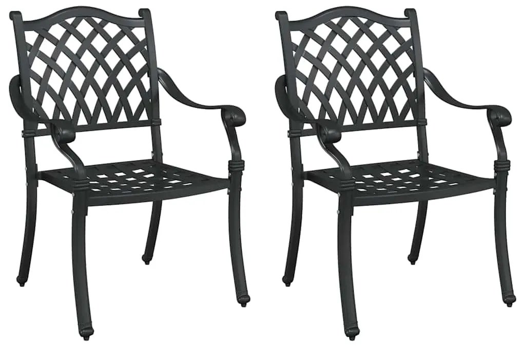 Cadeiras Externas vidaXL Preto Alumínio 56 x 55 x 92.5 cm Resistente