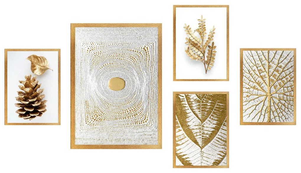 Pintura Decorativa em MDF com Moldura SET_130 – Multicolor – 24 x 29 c