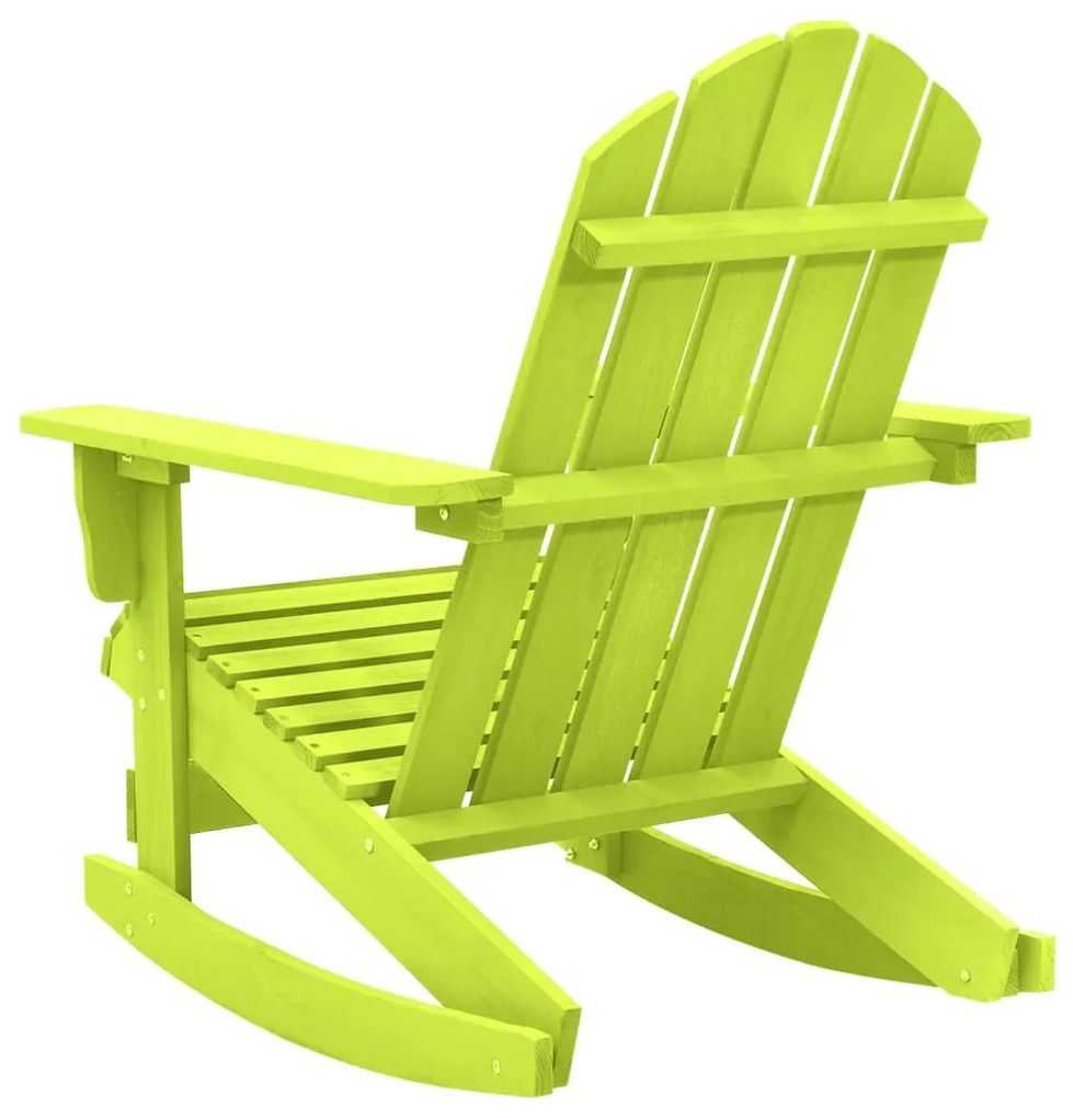 Cadeira Adirondack de baloiçar p/ jardim abeto maciço verde