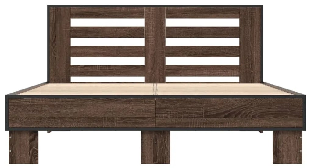 Estrutura de cama 140x190cm derivados madeira/metal