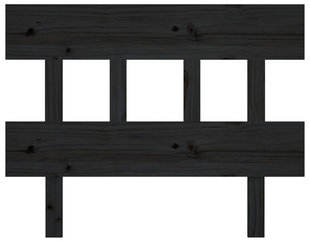 Cabeceira de cama 78,5x3x81 cm pinho maciço preto