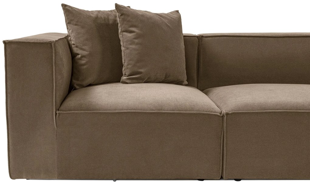 Sofá de Canto Sora – Castanho – 350x65x190 cm