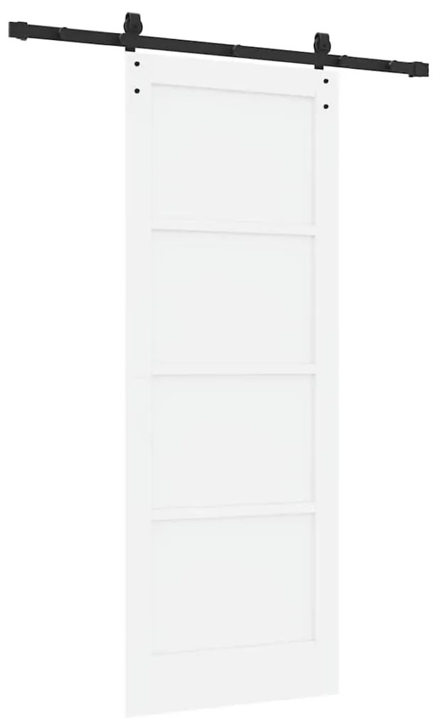 Porta Deslizante com Conjunto de Acessórios Branca 78x202 cm Madeira M