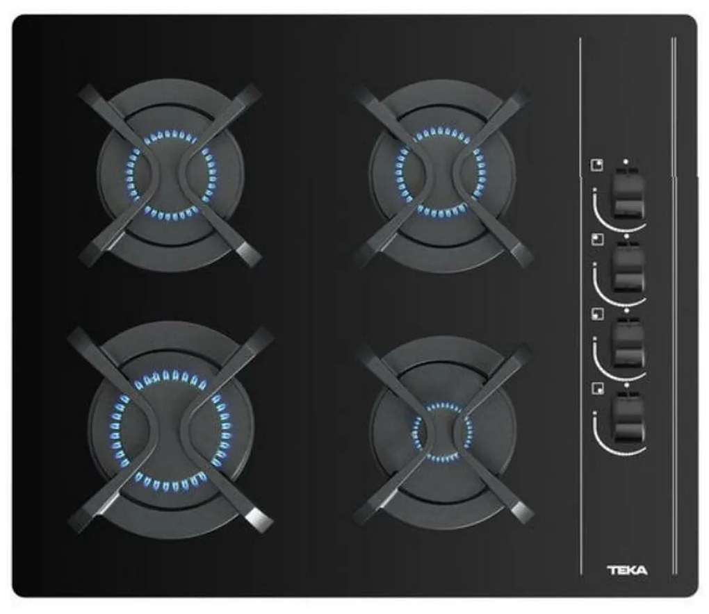 Placa de Gás Teka GBC64002KLB BK 7300 W