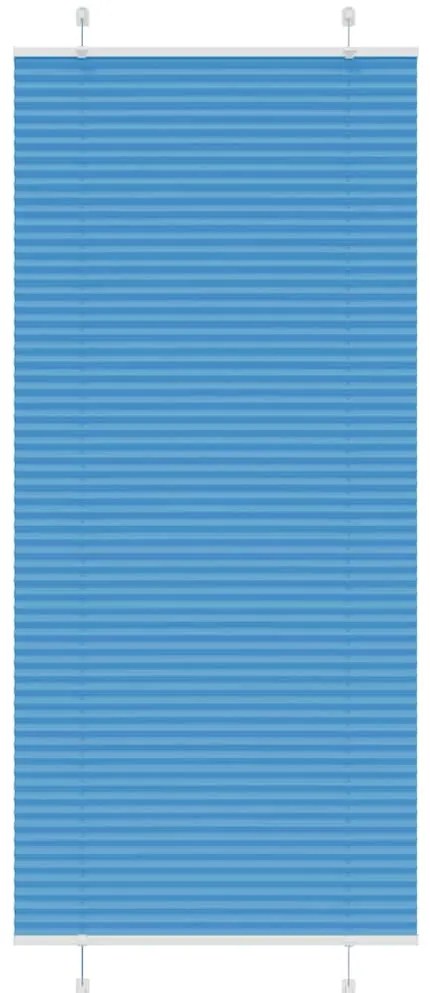 Azul Plissada Cega 95x200 cm Largura Tecido 94,4 cm Poliéster
