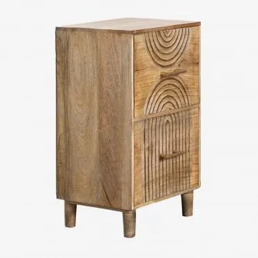 Pack De 2 Mesas De Cabeceira Retangulares 35x30 Cm Em Madeira De Manga Langson Madeira De Manga - Sklum