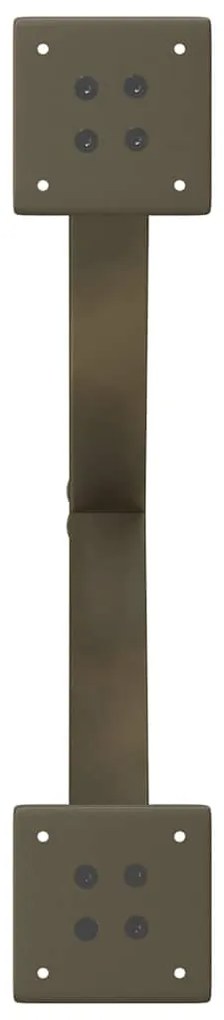 Pés para mesa de centro em formato de X, 2 peças, aço natural, 60x (42