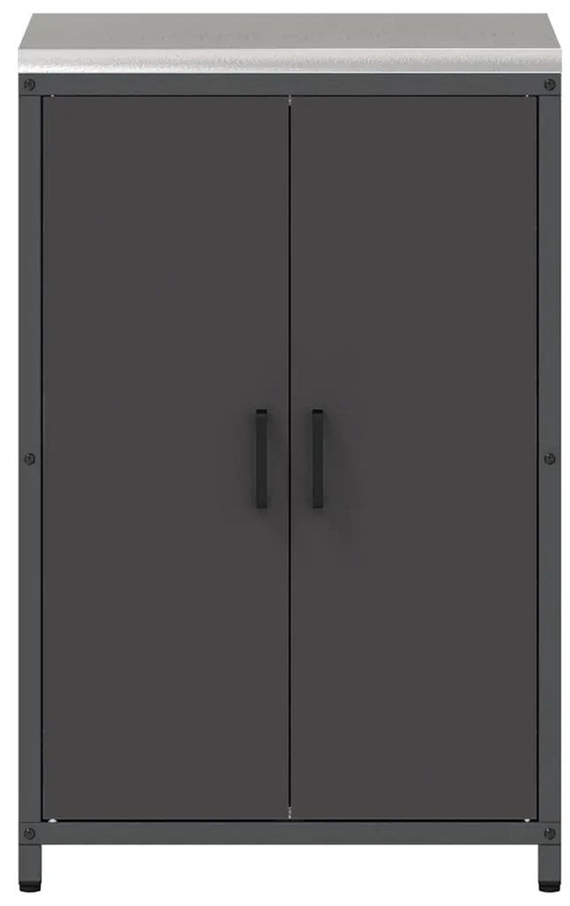Armário de Armazenamento para Cozinha Preto 60 x 50 x 92 cm Aço