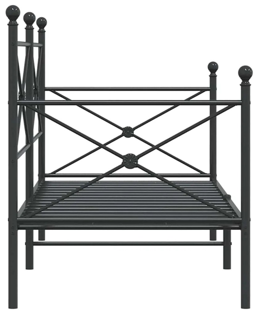 Cama de Dia sem Colchão 80x200 cm aço preto