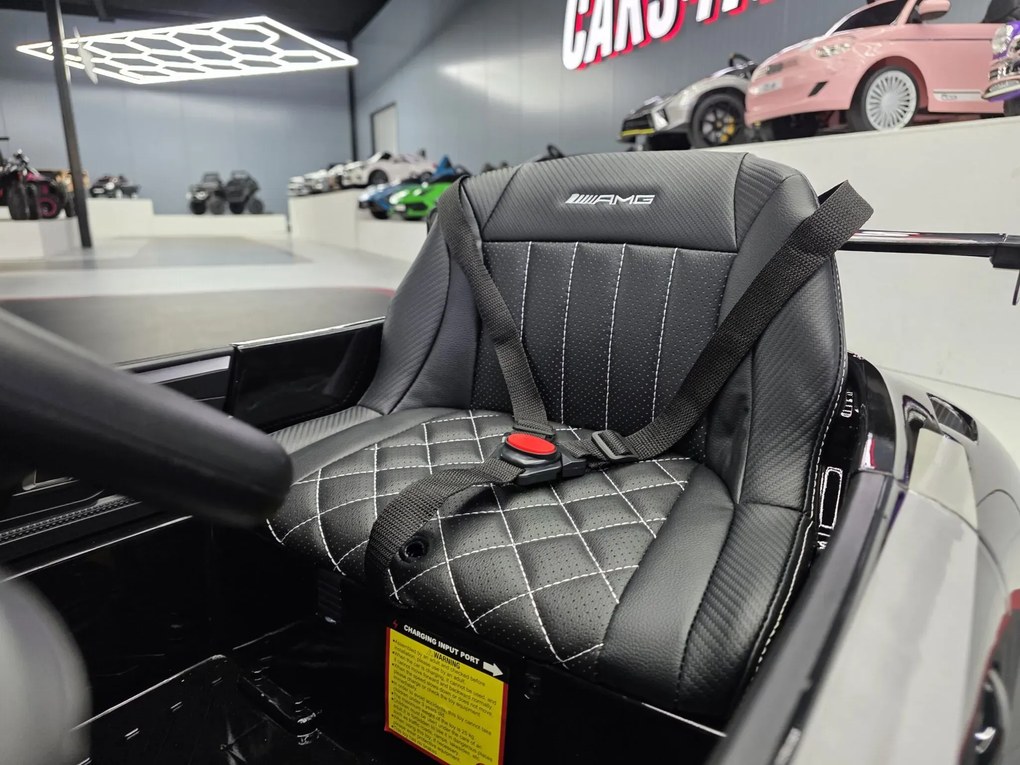 Carro elétrico para crianças Mercedes GT3 12 Pneus EVA, Assento de couro sintético Preto