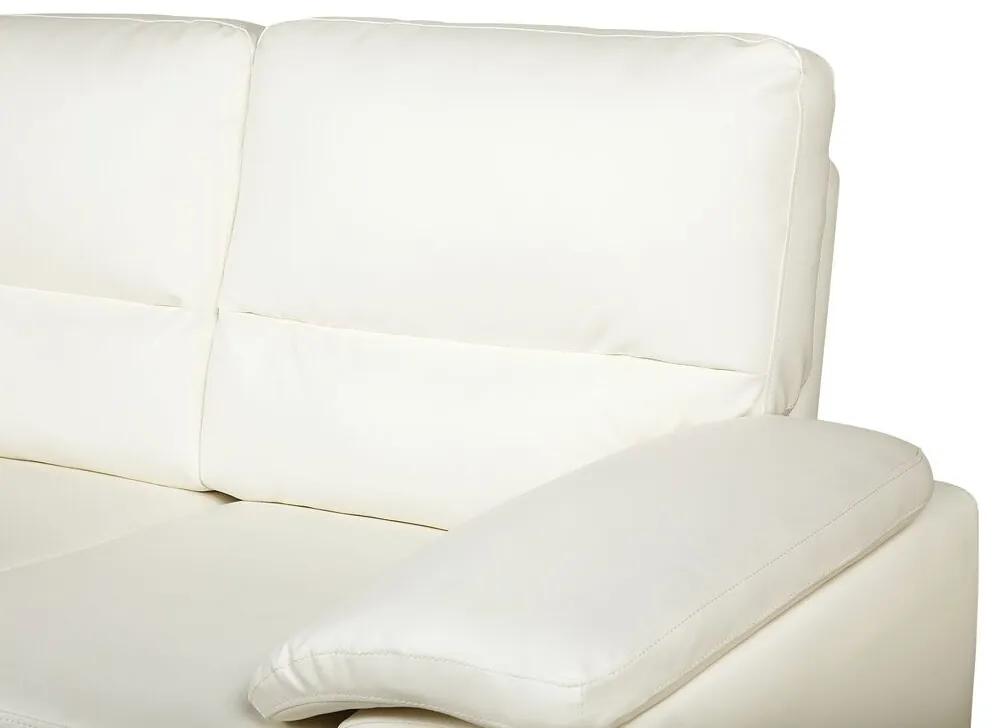 Conjunto de sofás com 5 lugares em pele sintética creme VOGAR Beliani