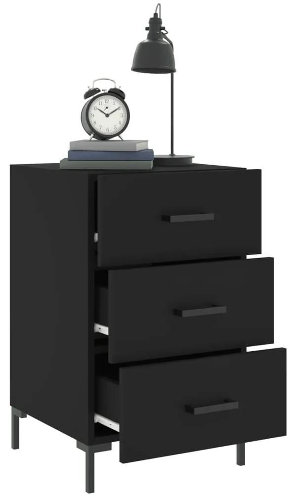 Mesa de cabeceira 40x40x66 cm derivados de madeira preto
