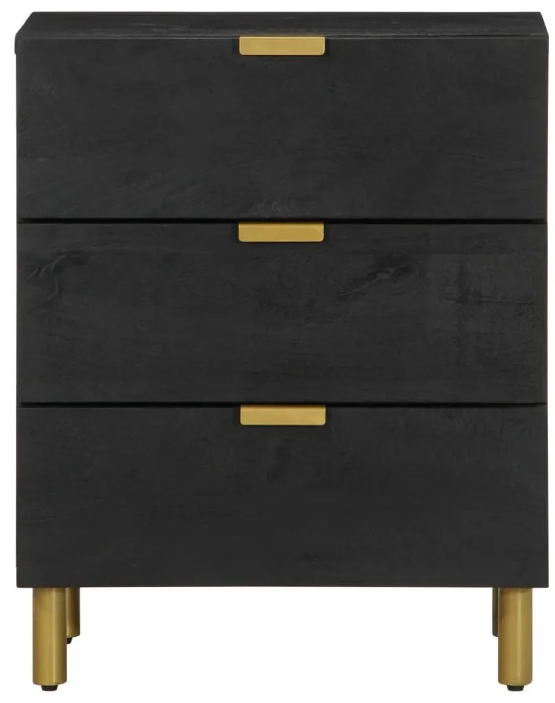Mesa de cabeceira 50x33x62 cm derivados de madeira preto
