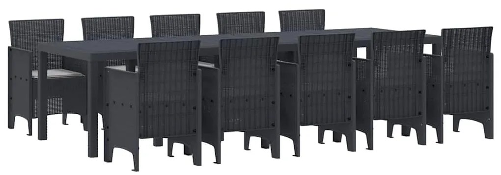 Conjunto de Jantar para Jardim com Almofadas 11 pcs