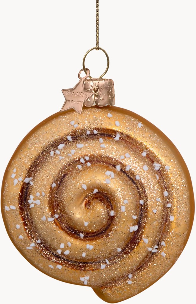 Ornamento de Natal artesanal Cinnamon Roll