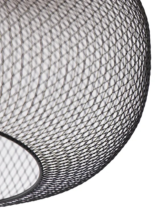 Candeeiro de tecto moderno preto 45cm - MESH BALL Moderno