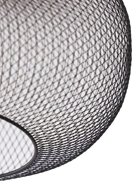 Candeeiro de teto moderno preto 45 cm - Mesh Ball Moderno