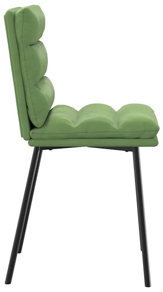 Cadeiras de jantar 2 pcs veludo verde-claro