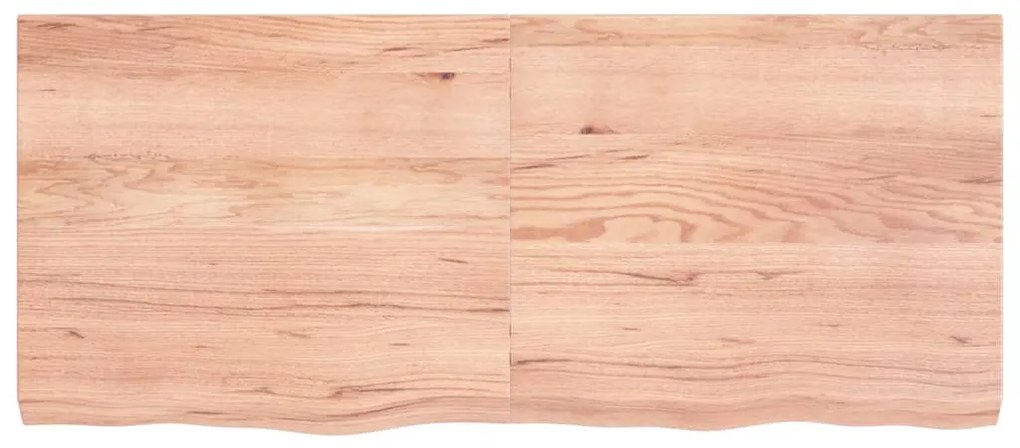 Tampo de mesa 140x60x(2-6) cm carvalho tratado castanho-claro