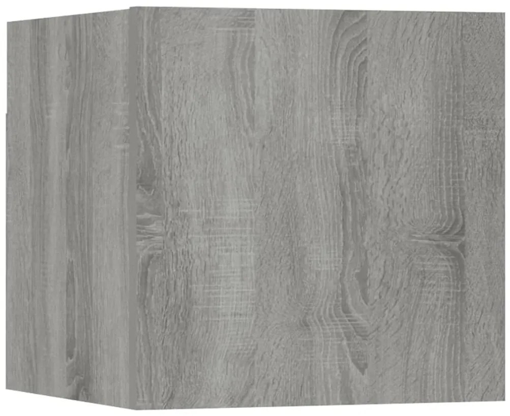 Conjunto móveis de TV 5 pcs madeira processada sonoma cinza
