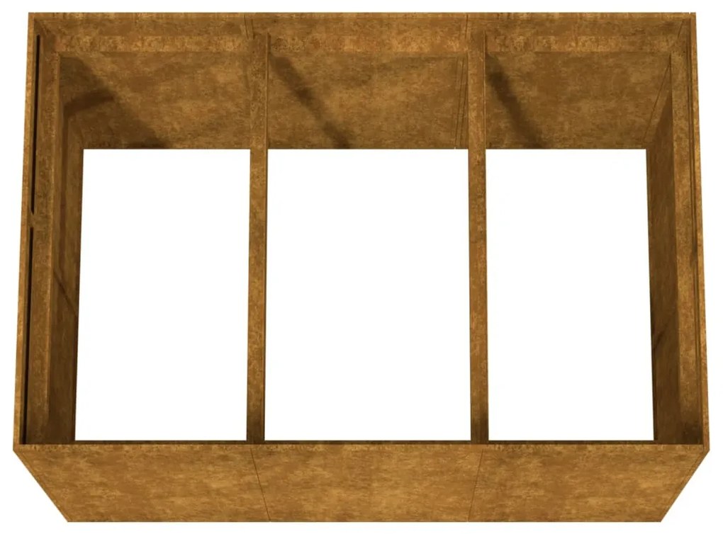 Canteiro elevado de jardim 120x80x80 cm aço corten