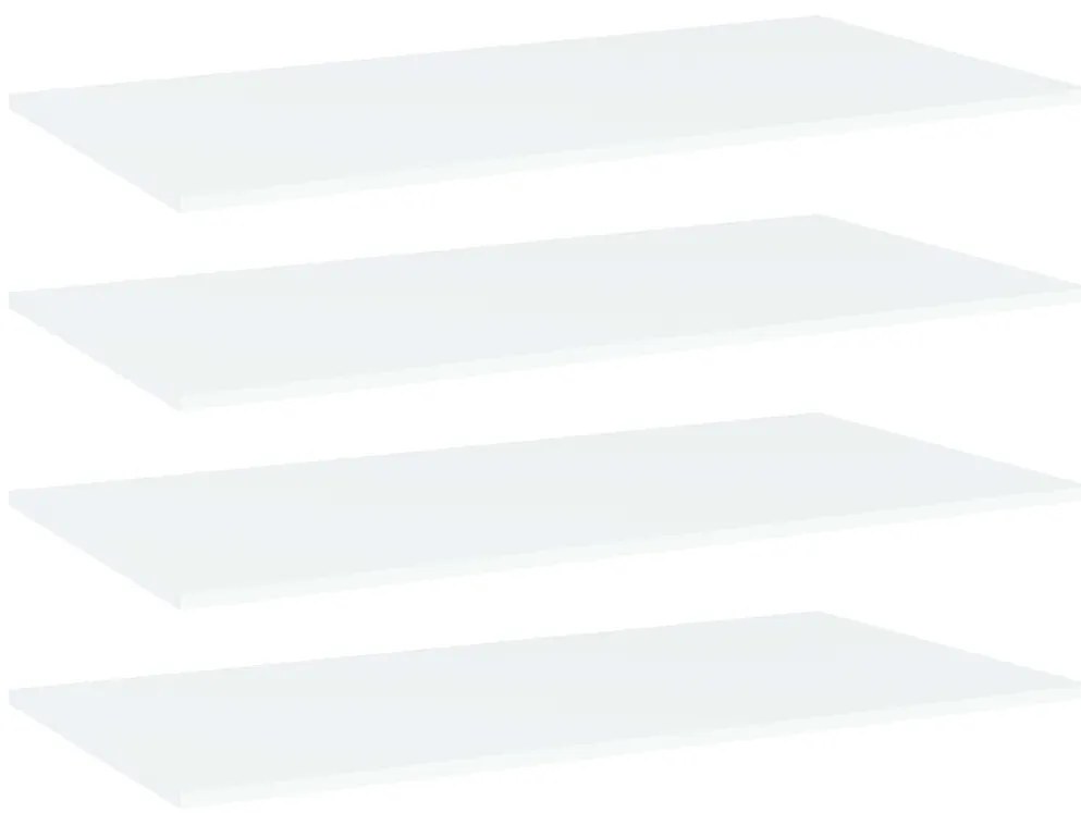 vidaXL Prateleiras para estante 4 pcs 80x20x1,5cm contraplacado branco