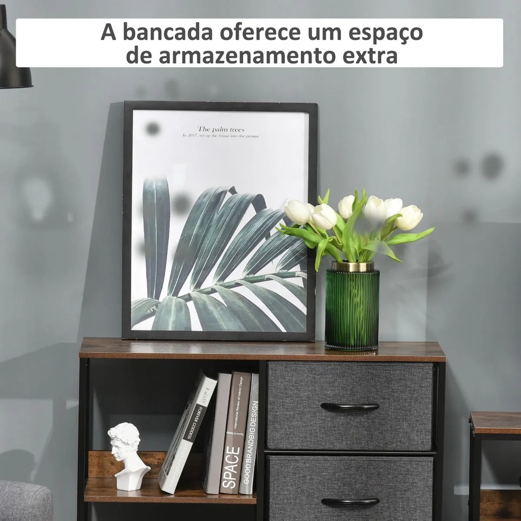 Móvel Multiusos – Cinza Escuro – Design Rústico