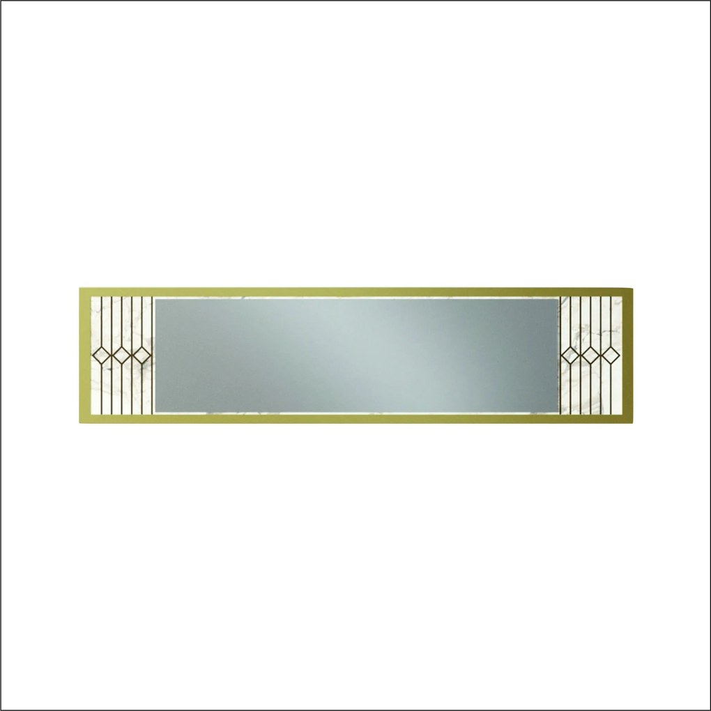 Espelho ELOISE – 120x2x29,5 cm – Bilaminado Mármore Branco com Detalhe