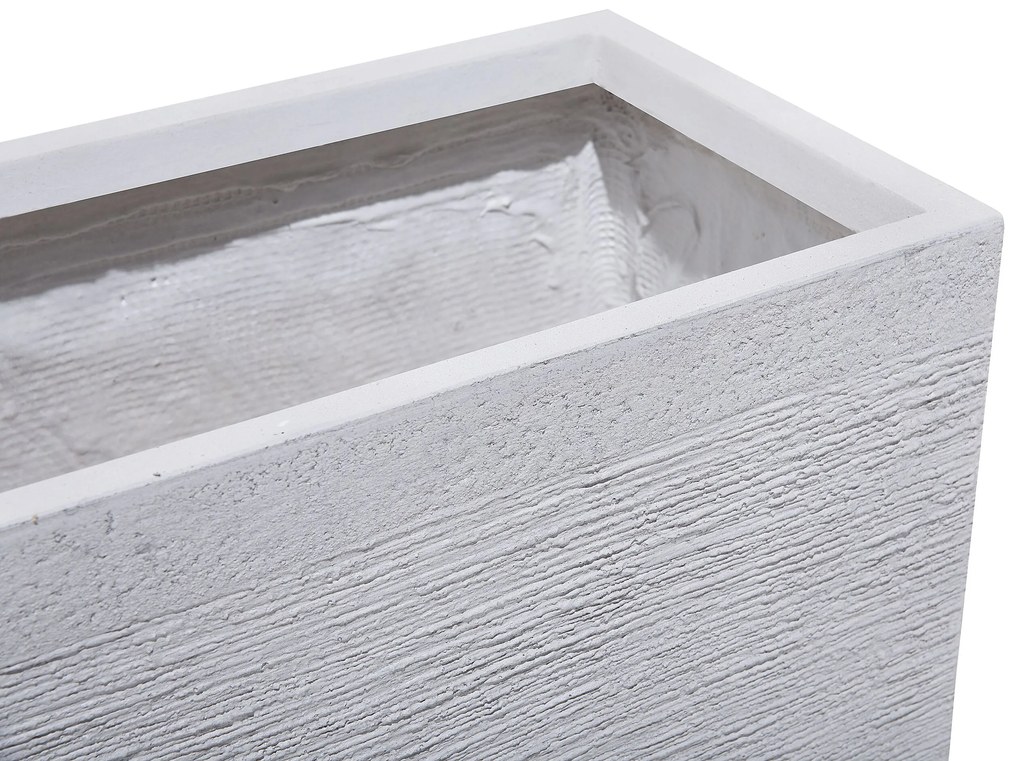 Vaso para plantas branco 60 x 29 x 30 cm MYRA Beliani