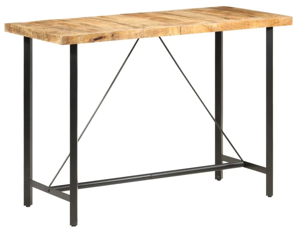 Mesa de bar 150x70x107 cm madeira de mangueira áspera