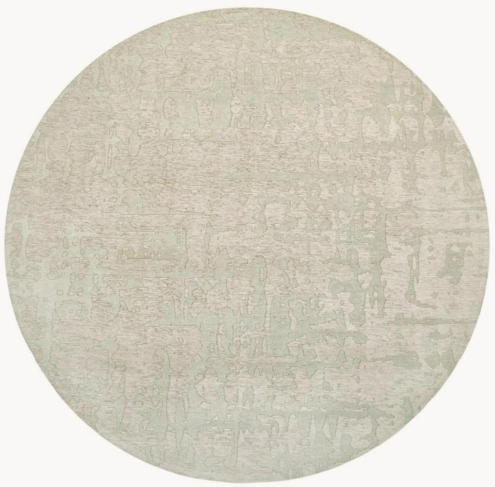 Tapete redondo jacquard com relevo Baobab