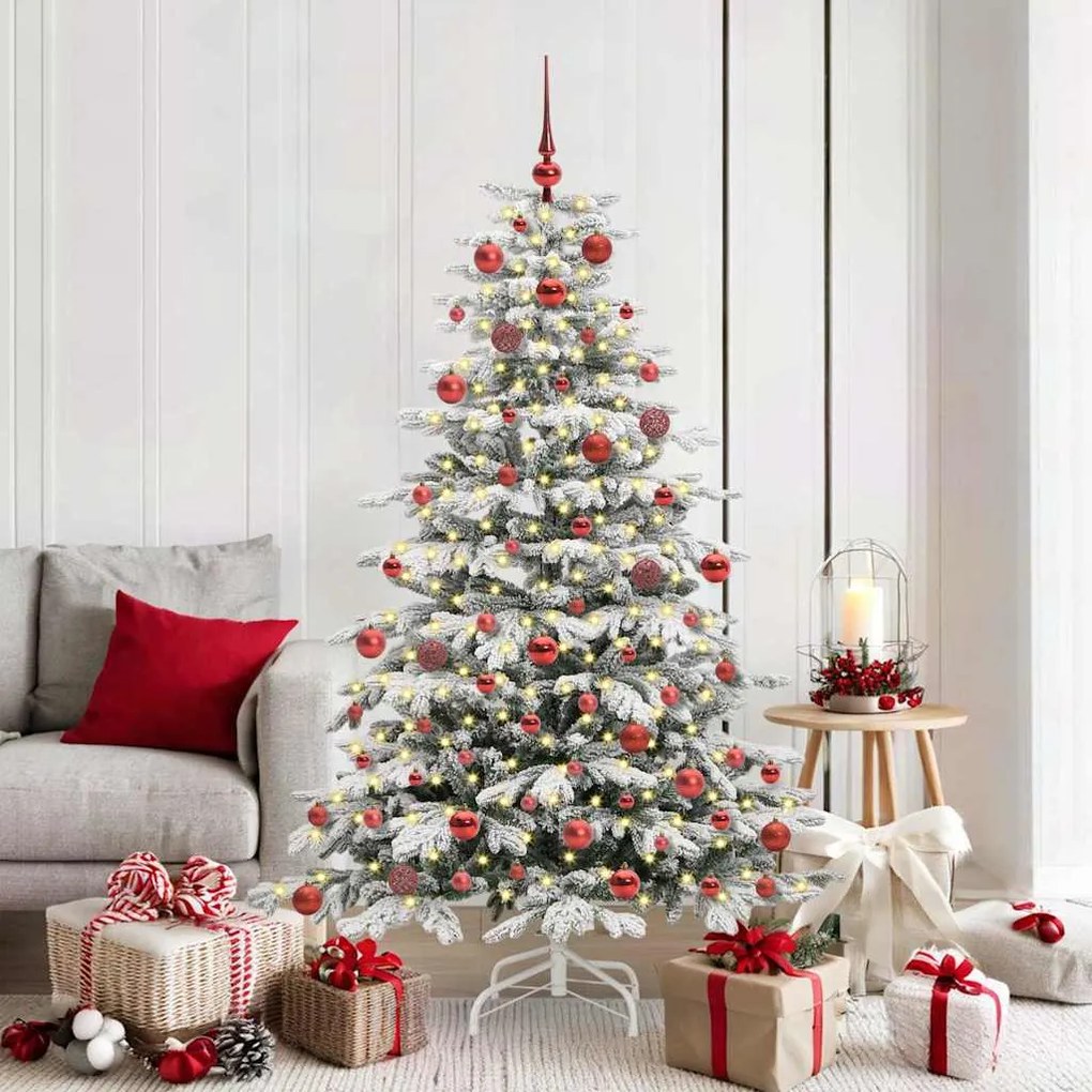 vidaXL Árvore de Natal Articulada Artificial Branco 180 cm PE e PVC