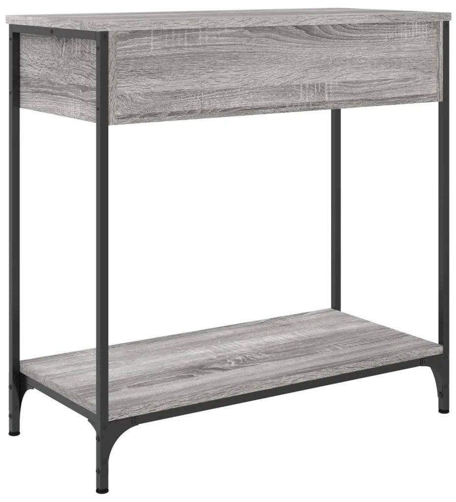 Mesa consola 75x34,5x75 cm derivados de madeira cinzento sonoma