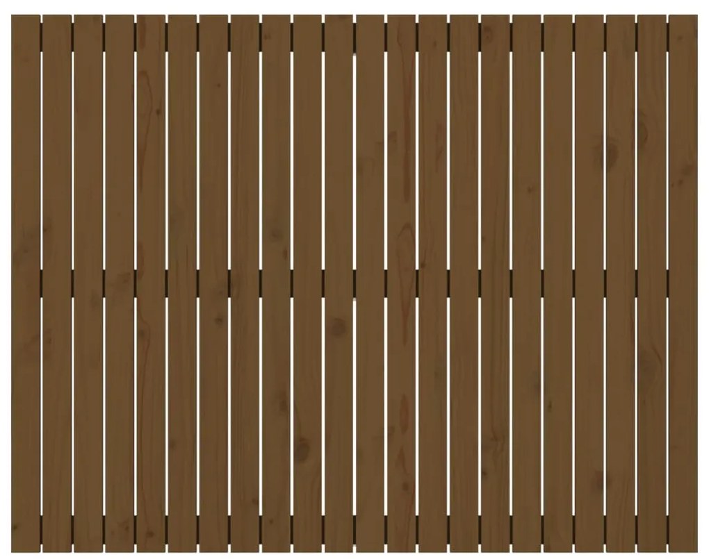 Cabeceira de parede 40x3x110 cm pinho maciço castanho-mel