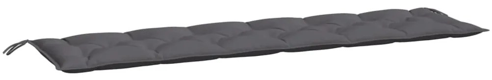 Almofadões banco jardim 2pcs 200x50x7cm tecido oxford antracite