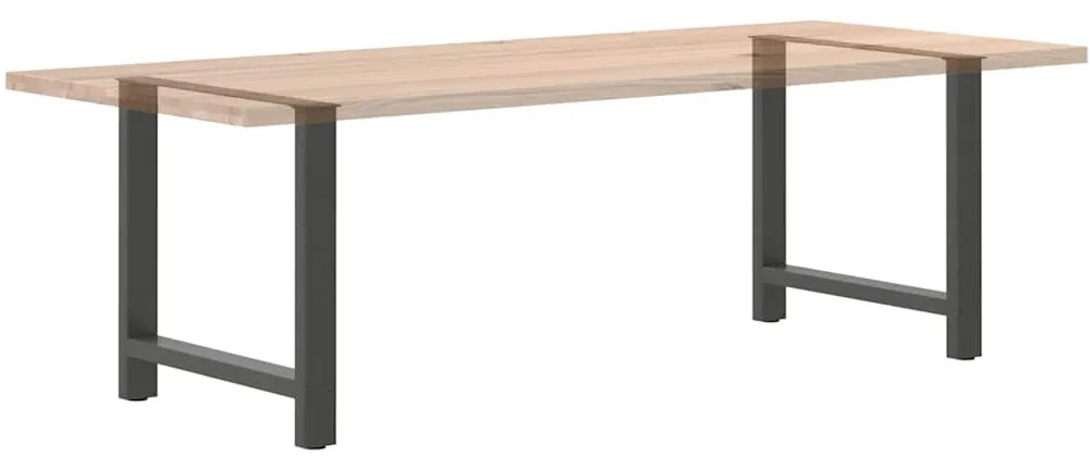 Pés para mesa de jantar antracite 2 peças 80x(72-73) cm aço
