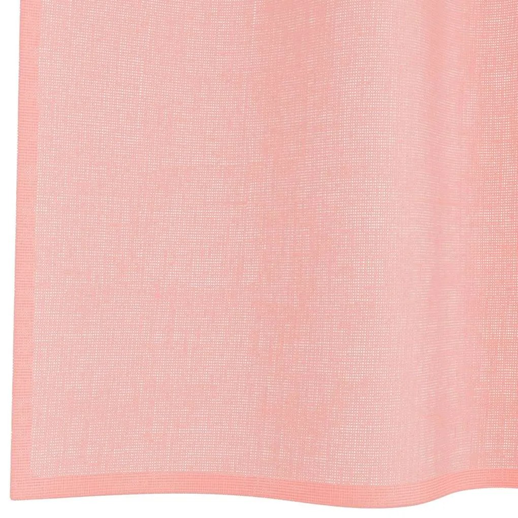 Cortinas de voile com bolsos para varão 2 pcs rosa
