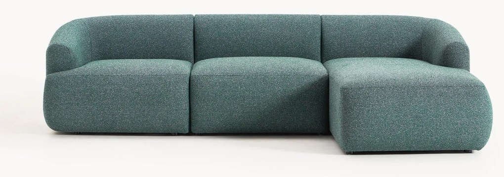 Sofá de canto modular em bouclé Sofia (4 lugares)