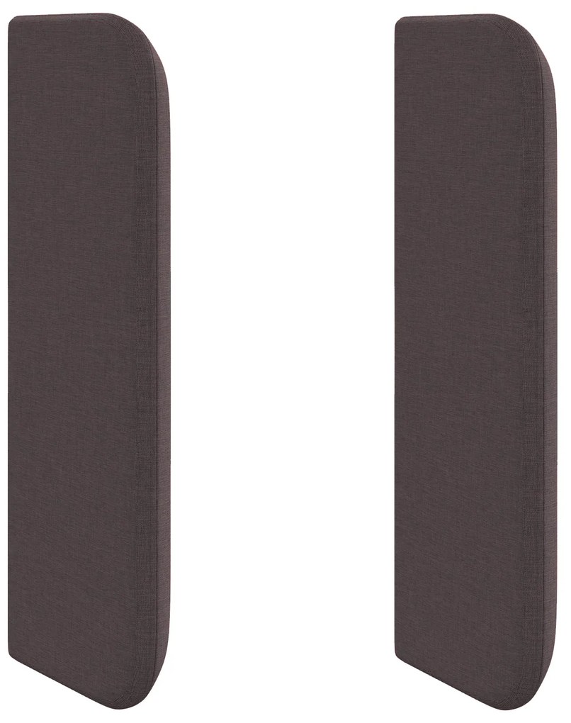 Arestas de Cabeceira 2 pcs Quadradas de Tecido Castanho Escuro