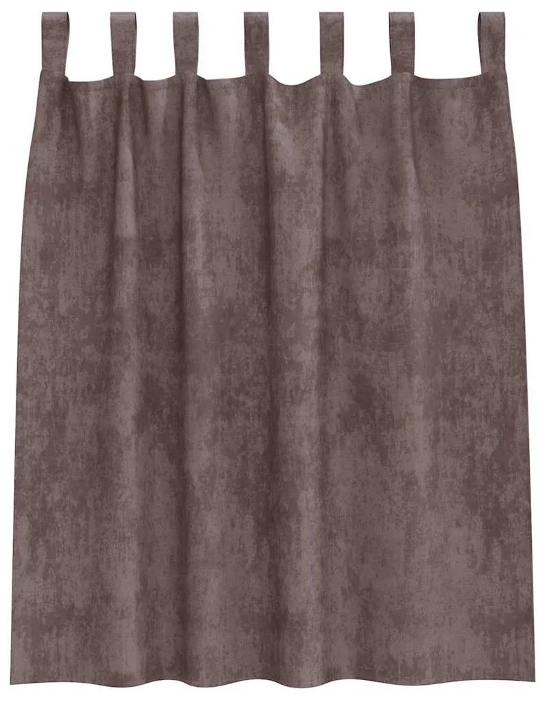 Cortinas de Veludo 2 pcs com Ilhós Marrom 140x140 cm