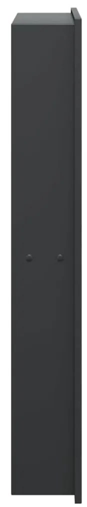 Nicho parede p/ duche 32x62x9 cm aço inoxidável preto mate