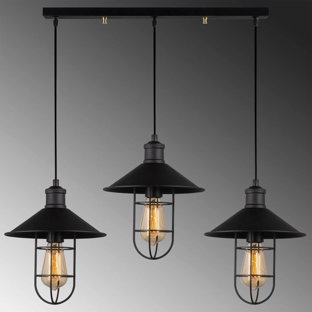 Candeeiro Ayazma – Preto – 94 x 24 cm
