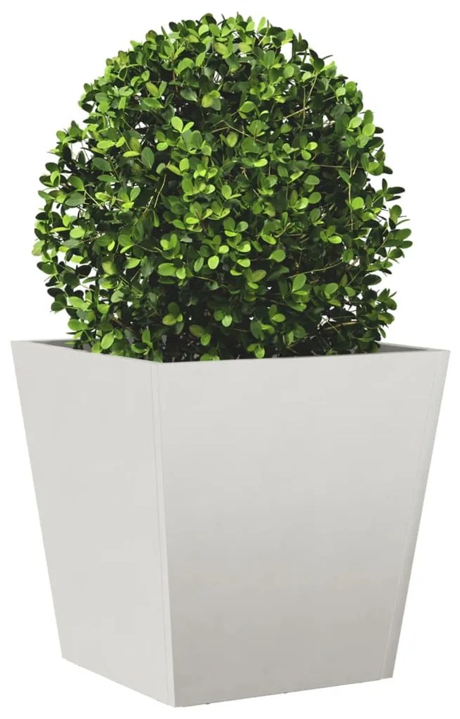 Vaso/floreira de jardim 2 pcs 40x40x40 cm aço inoxidável