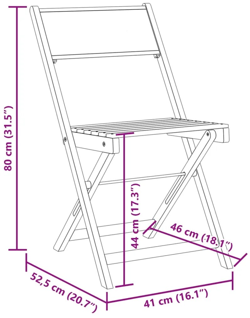 Cadeiras de bistrô 2 pcs acácia maciça/tecido cinza-acastanhado