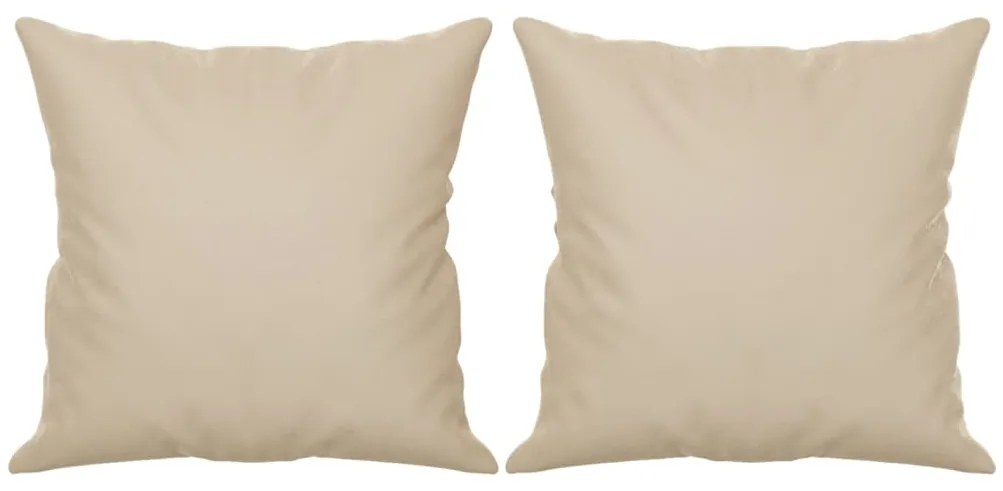 Sofá 2 lugares c/ almofadas 120 cm microfibra cor creme