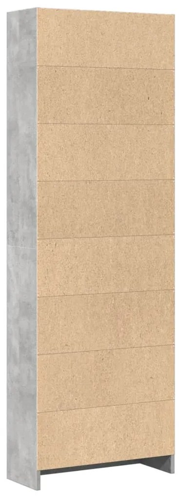 Estante 60x24x176 cm derivados de madeira cinzento cimento