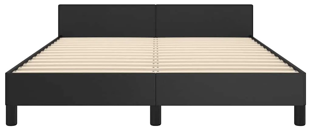 Estrutura cama c/ cabeceira sem colchão 140x190 cm preto